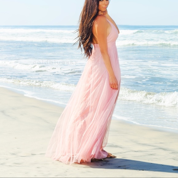 ELISABETH PLEATED TULLE FORMAL DRESS - Picture 2 of 2